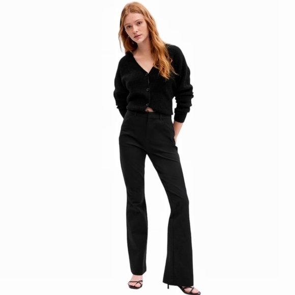 Gap Factory - Black High Rise Flare Pants - Picture 1 of 12